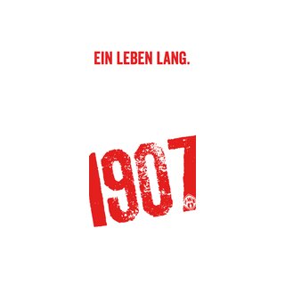 Hissfahne 1907/Ein Leben lang wei, 120 x 300 cm