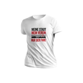 T-Shirt  Meine Stadt - mein Verein wei