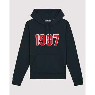 Hoodie 1907 schwarz XXS (152)