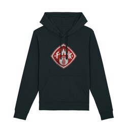 Hoodie schwarz Logo rot XXL