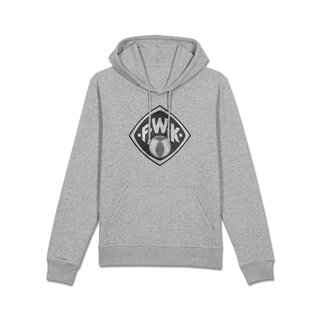 Hoodie grau Logo schwarz