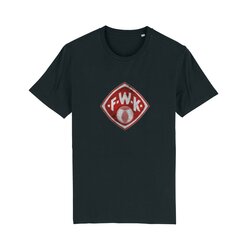 Shirt schwarz Logo rot L