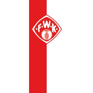 Hissfahne Logo rot/weiß, 120 x 300 cm