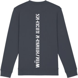 Sweater grau mit Rckenprint 3XL