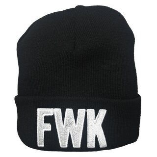 Mütze schwarz  FWK Stick weiß