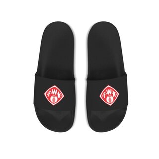 Badelatschen schwarz Logo 38