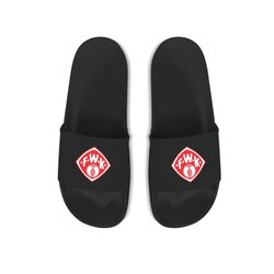 Badelatschen schwarz Logo 38