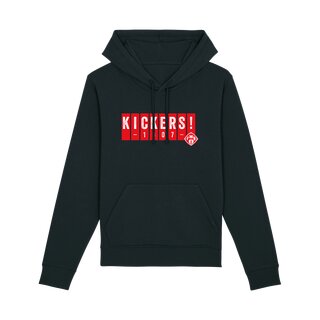 Hoodie schwarz Balken S