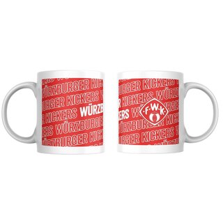 Tasse Wrzburger Kickers rot/wei