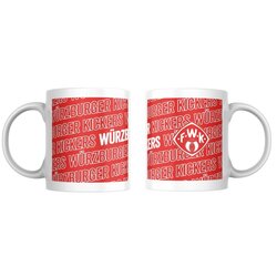 Tasse Wrzburger Kickers rot/wei