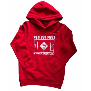 Hoodie Spielfeld rot 110/116