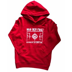 Hoodie Spielfeld rot 122/128
