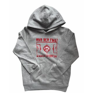 Hoodie Spielfeld grau 122/128