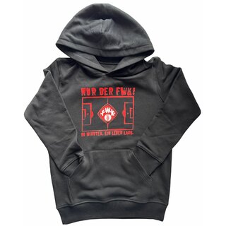 Hoodie Spielfeld schwarz 122/128