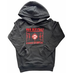 Hoodie Spielfeld schwarz 122/128