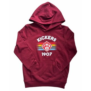 Hoodie Kickers Streifen bordeaux